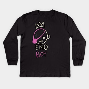 Emo Boy Kids Long Sleeve T-Shirt